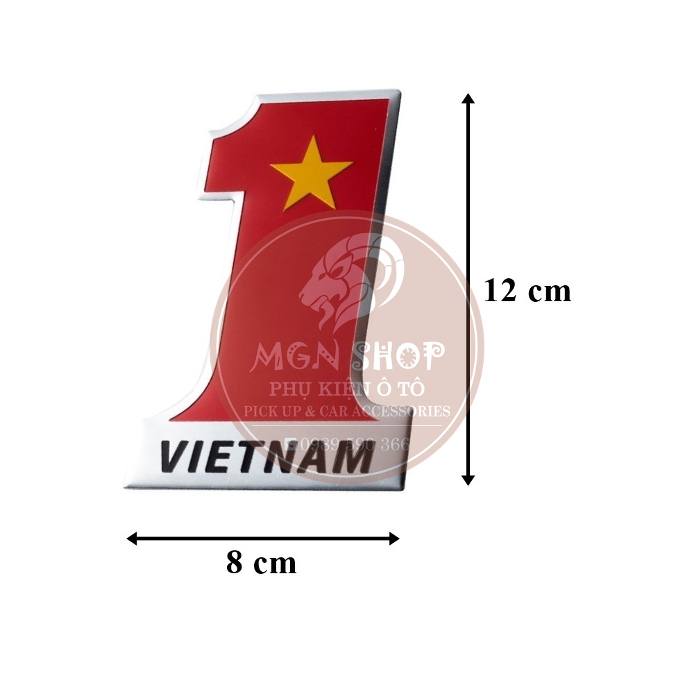 [Decal] [cờ Việt Nam] [6 mẫu] Alumium