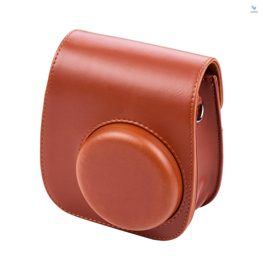 Túi đựng máy ảnh Fujifilm Fuji Instax Mini 11 bằng da PU có dây đeo vai