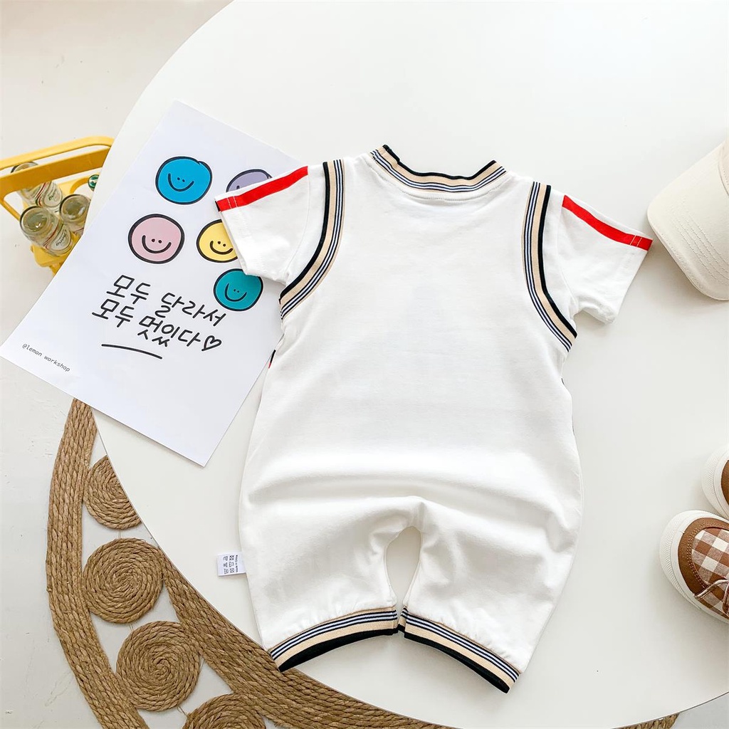 Bộ Áo Liền Quần In Hình Gấu Cho Bé