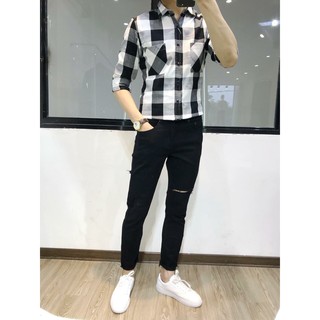 Áo sơ mi nam đẹp, áo sơ mi nam hàn quốc, áo sơ mi nam trắng, áo sơ mi nam 2 màu đen trắng, áo sơ mi nam in hình 3d