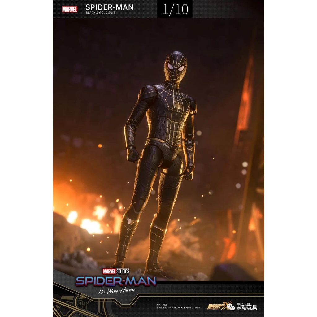 Mô hình Spider Man bản Black Gold Suit No Way Home ZD Toys