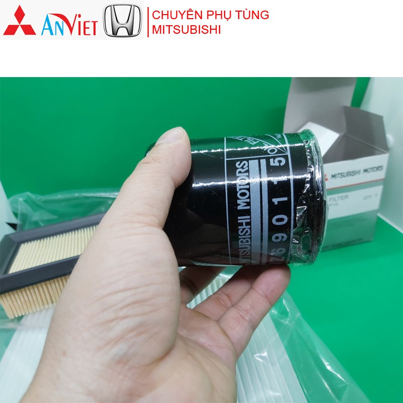Combo lọc gió động cơ, lọc gió điều hòa, Lọc nhớt xe Mitsubishi Attrage và Mirage hàng OEM