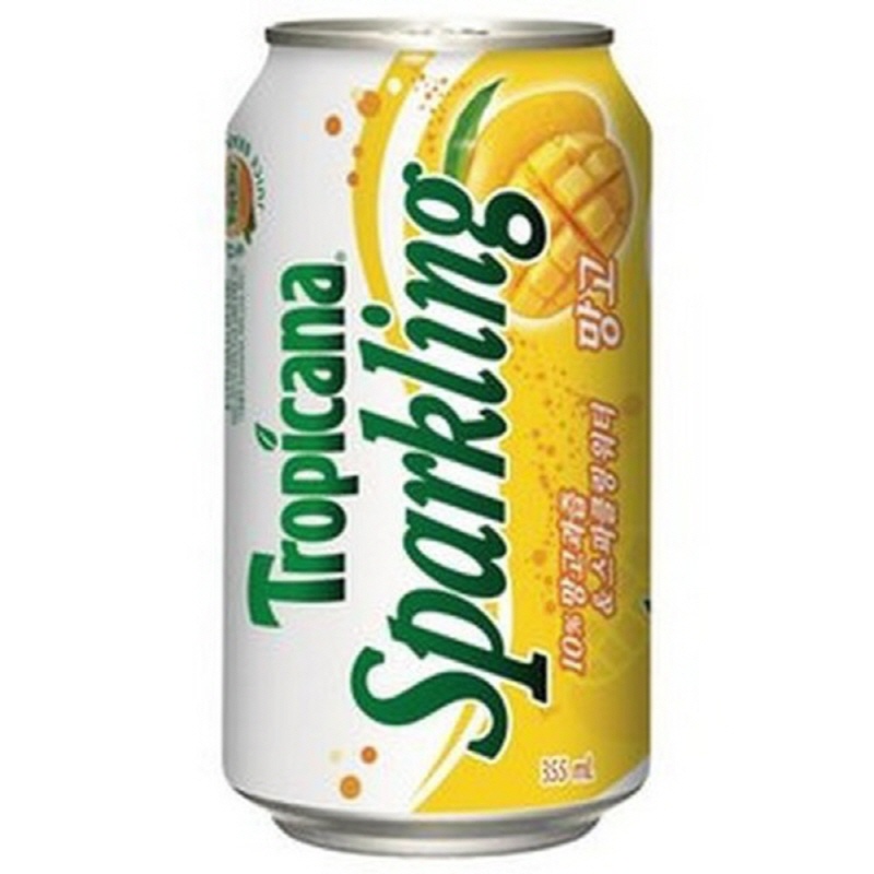 Soda Trái Cây Tropicana Spakling Lotte Lon 355ml. Nước Ngọt Có Ga Nội Địa Hàn Quốc 트로피카나 스파크링