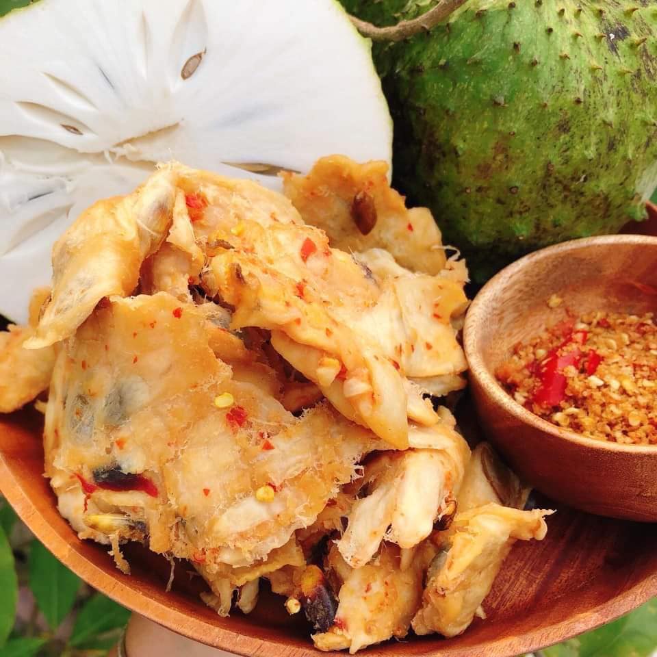 Mứt Mãng Cầu Xiêm Muối Ớt Nguyên Múi - Túi Zip 500g - Đặc Sản Bến Tre