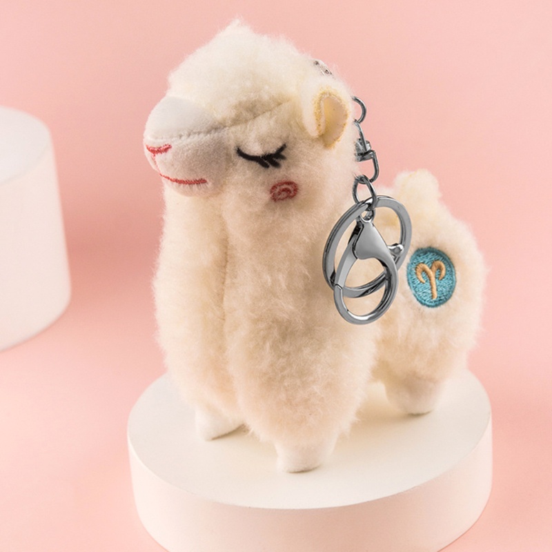 Móc Khóa Hình Lạc Đà Alpaca Bằng Cotton Mềm Mại Dễ Thương