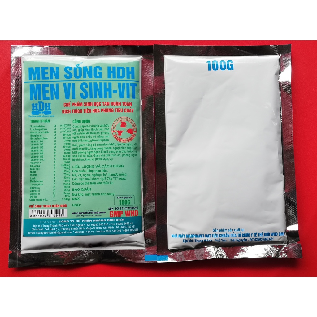 1 GÓI MEN SỐNG 100g MEN VI SINH – VIT CHẾ PHẨM SINH HỌC TAN HOÀN TOÀN DÙNG TỐT CHO GIA SÚC, GIA CẦM, CHÓ MÈO, GÀ CHỌI