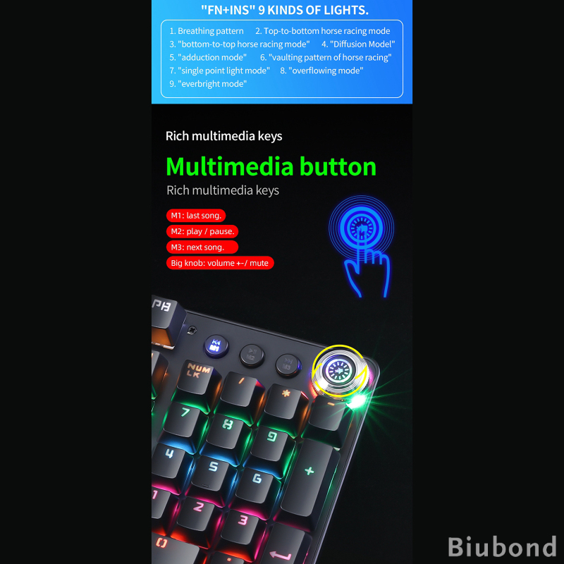 Bàn Phím Cơ Gaming Có Đèn Led Cầu Vồng | BigBuy360 - bigbuy360.vn