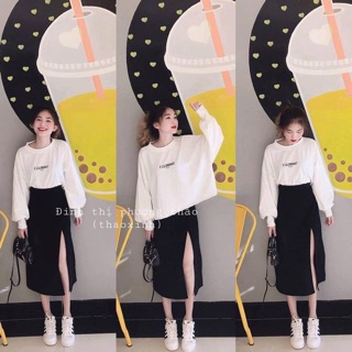 CHÂN VÁY MIDI XẺ ĐÙI