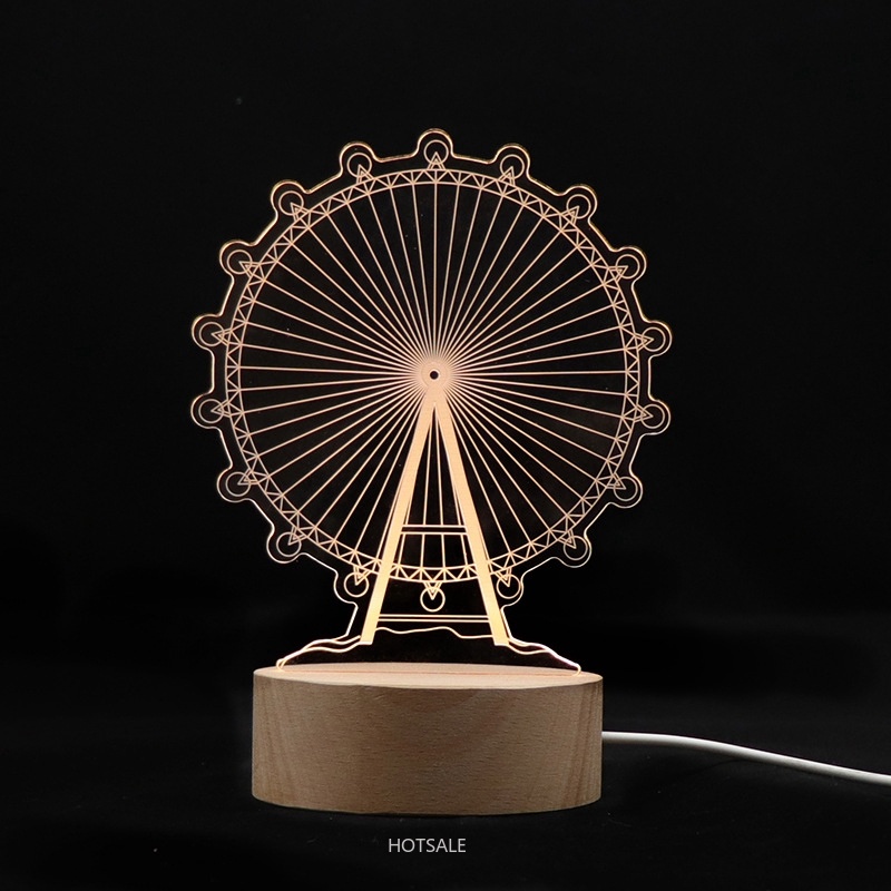 Đèn ngủ để bàn hình 3D sáng tạo độc đáo