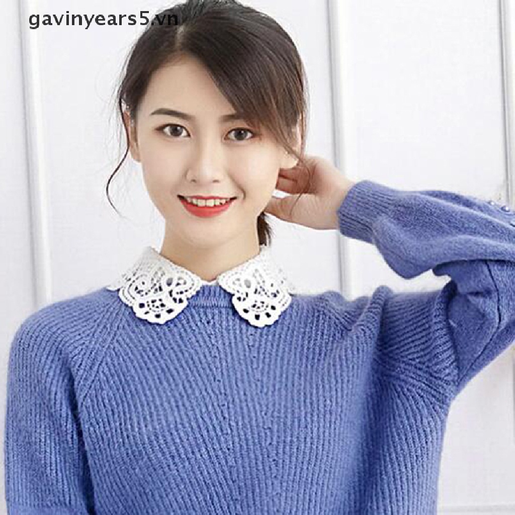 [gavin] Áo Sơ Mi Giả Cổ Búp Bê Có Thể Tháo Rời Phong Cách Vintage Mùa Đông Cho Nữ