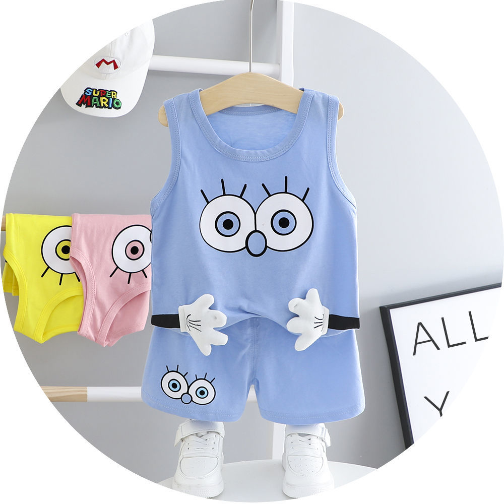 Áo vest cotton hai dây Hàn Quốc cho bé trai và bé gái