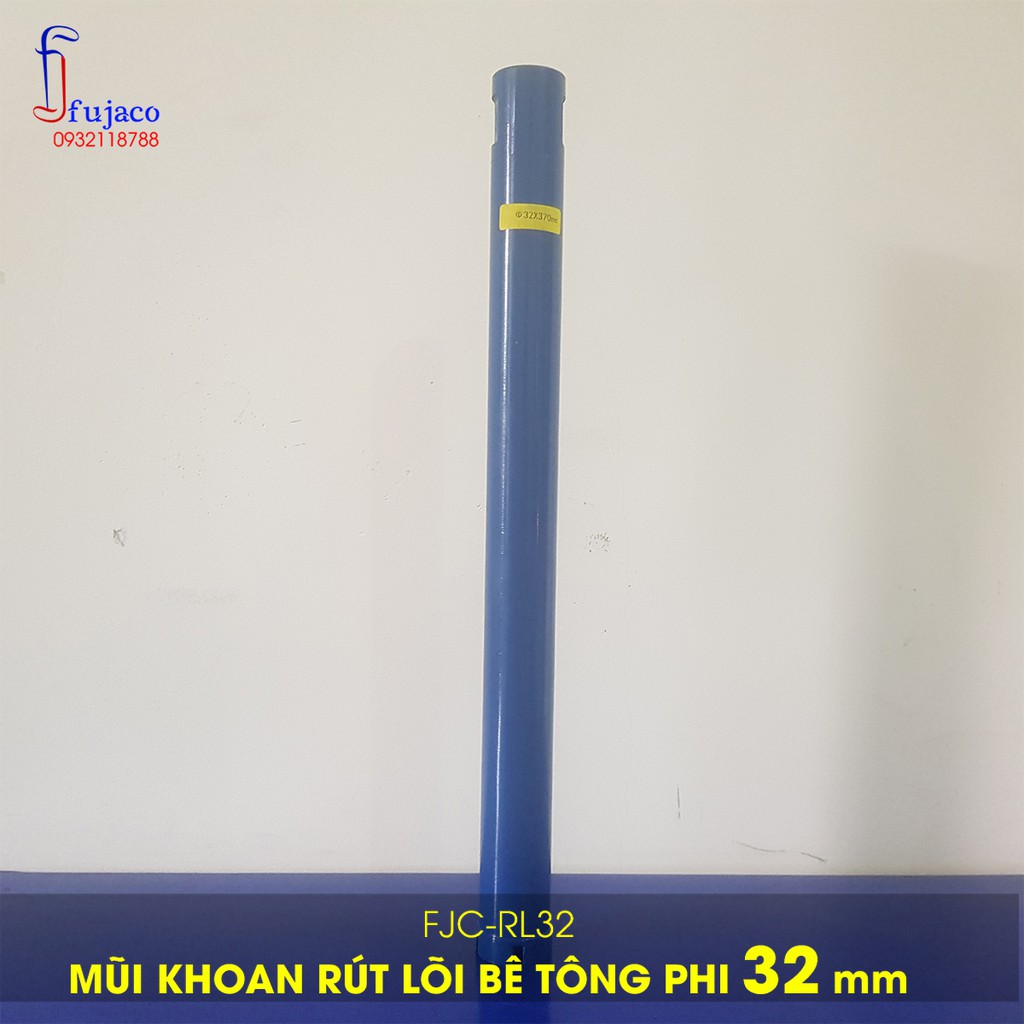 Mũi khoan bê tông phi 32 mm kèm đầu chuyển ren chuôi gài cho máy khoan bê tông - FUJACO