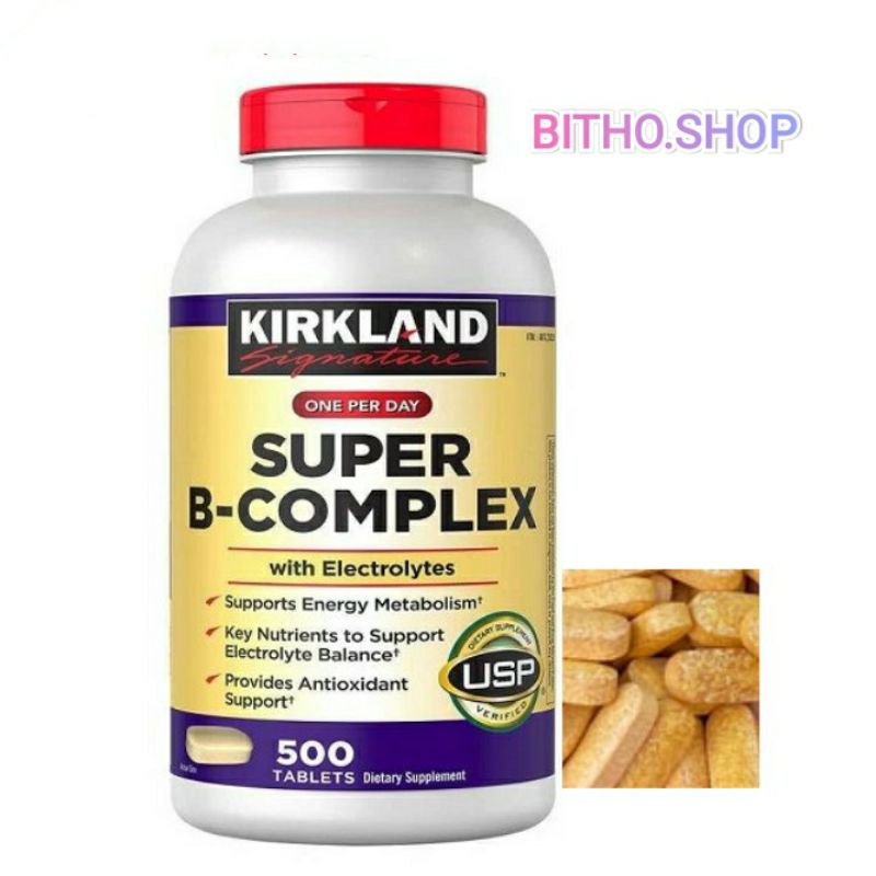 Viên uống bổ sung vitamin super B- complex Kirkland giúp tăng khả năng hấp thụ, tăng sức đề kháng