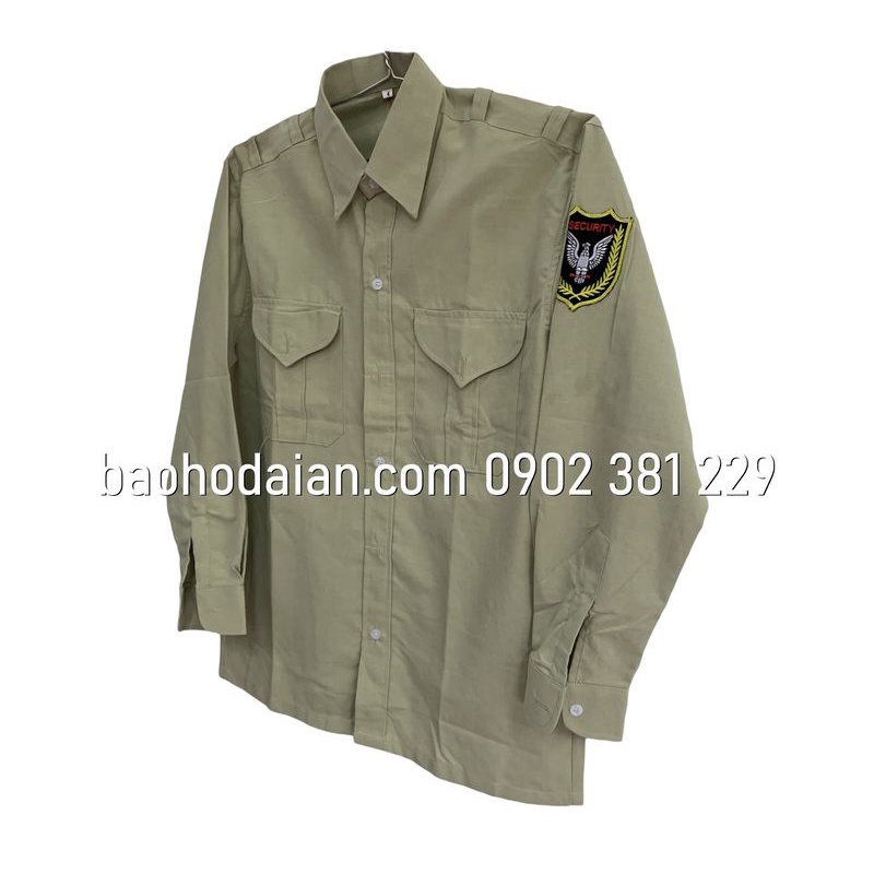 Áo bảo vệ màu xanh vỏ đậu dài tay kake ford kèm logo bảo vệ (bigsize)