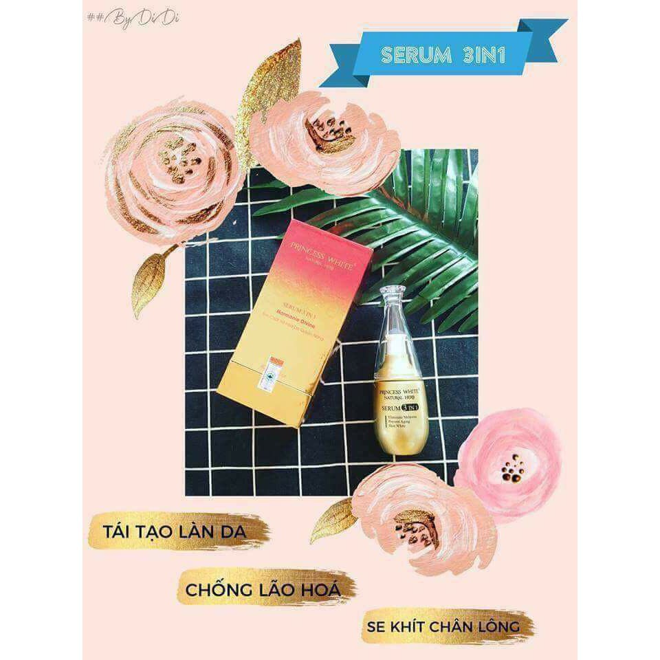 SERUM DƯỠNG DA ĐA CHỨC NĂNG TRẺ HÓA PRINCESS WHITE HÀNG CHÍNH HÃNG
