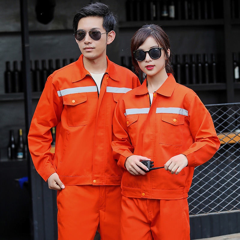 (có hàng) Bộ Đồ Công Nhân Dài Tay Mặc Mùa Xuân Thu Trang Trí Sửa Chữa Xe Hơi Trang Trí Cho Nam