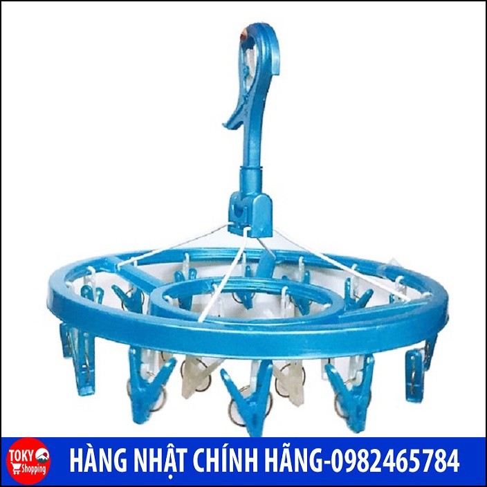 Khung phơi quần áo dạng tròn có 20 kẹp chữ A Hàng Nhập Khẩu Từ Nhật
