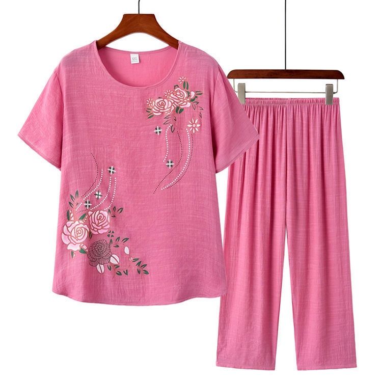 Pijama VảI LụA Cotton Tay NgắN 4XL
