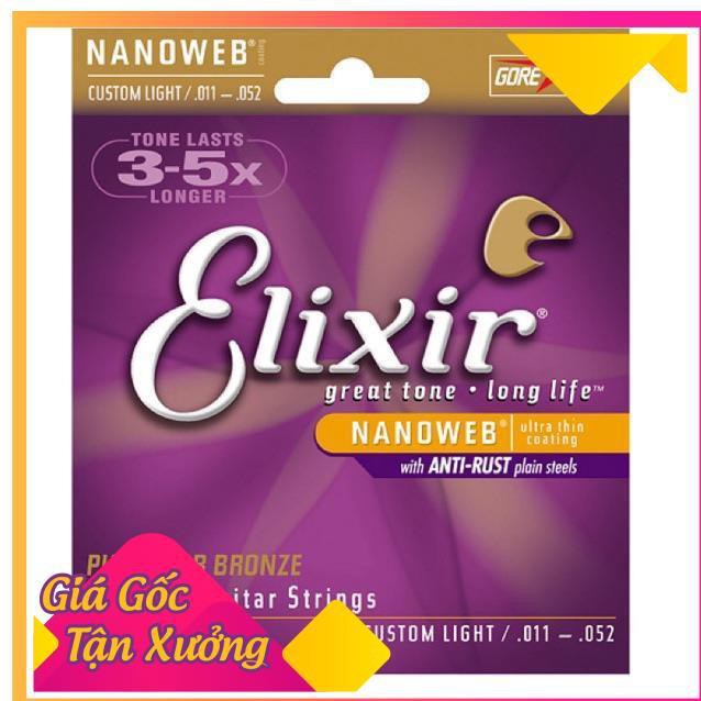[Chính Hãng 100%] Dây Elixir 16027 - Dây Đàn Guitar Acoustic ELIXIR 16027 [Mẫu Mới]
