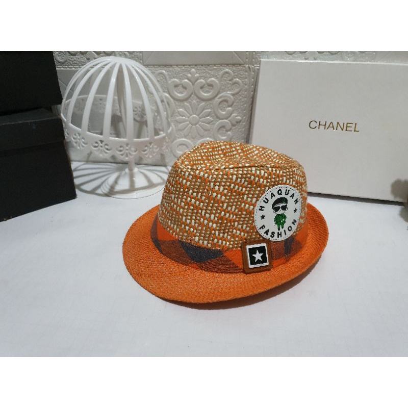 Mũ cói đi biển trẻ em mũ bé trai 2 đên 7 tuổi