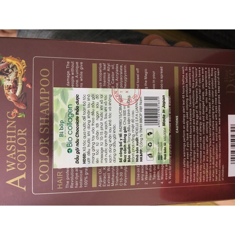 [Gội là nâu tóc,mua 2 tặng tinh dầu dưỡng tóc]. Dầu gội nâu tóc thảo dược bibop. Dùng cho mọi lứa tuổi