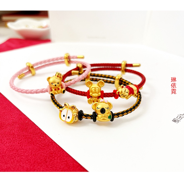Hạt Xỏ Vòng Tay Trang Sức Hoạt Hình Garfield Gấu Chuột Mickey Thỏ Đáng Yêu