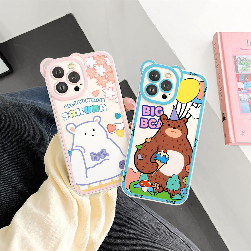 Ốp lưng iphone camera gấu Sakura bear 6/6plus/6s/6splus/7/7plus/8/8plus/x/xs/11/12/13/14/pro/max/promax/plus/shin/case