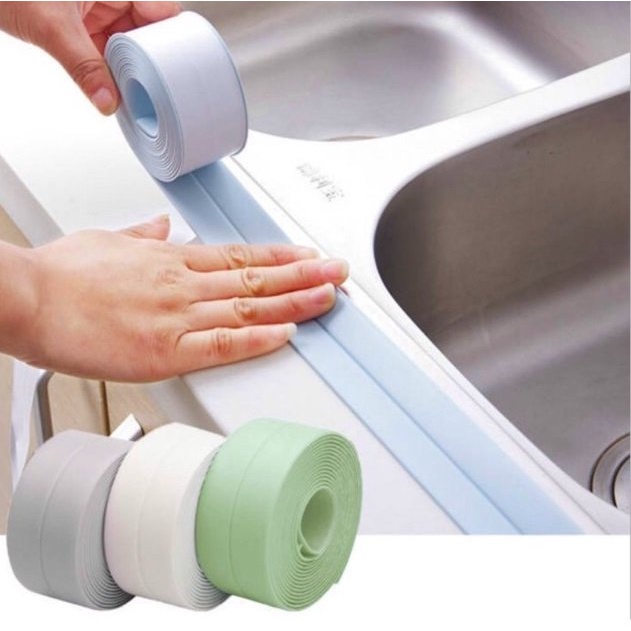 [Chống ẩm mốc] Cuộn dán kẽ tường, khe hở nhà bếp, dán viền bồn rửa chén, lavabo...chống thấm nước