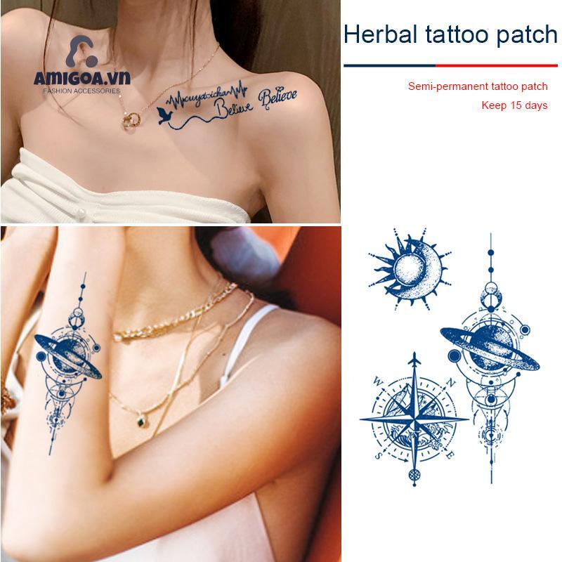 ✨✨Hình Xăm Dán Tạm Thời Chống Nước Lâu Trôi 15 Ngày amigoa.acc