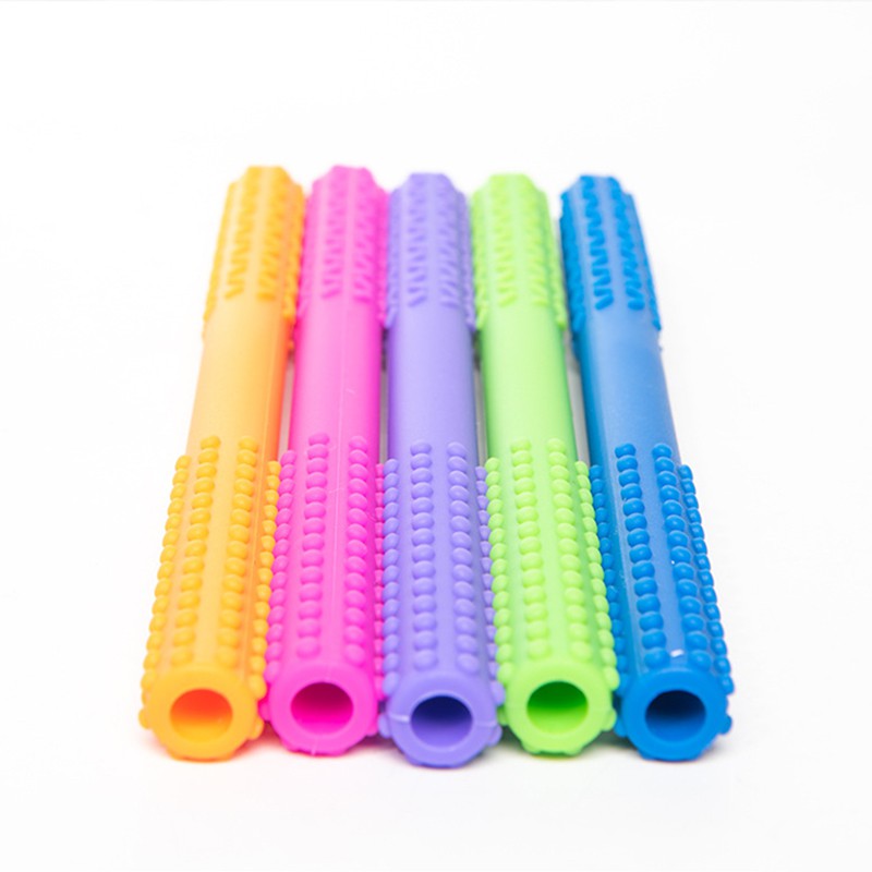 Ống Silicone Rỗng 4-6.8 Inch Cho Bé Tập Nhai 0-6 Tuổi