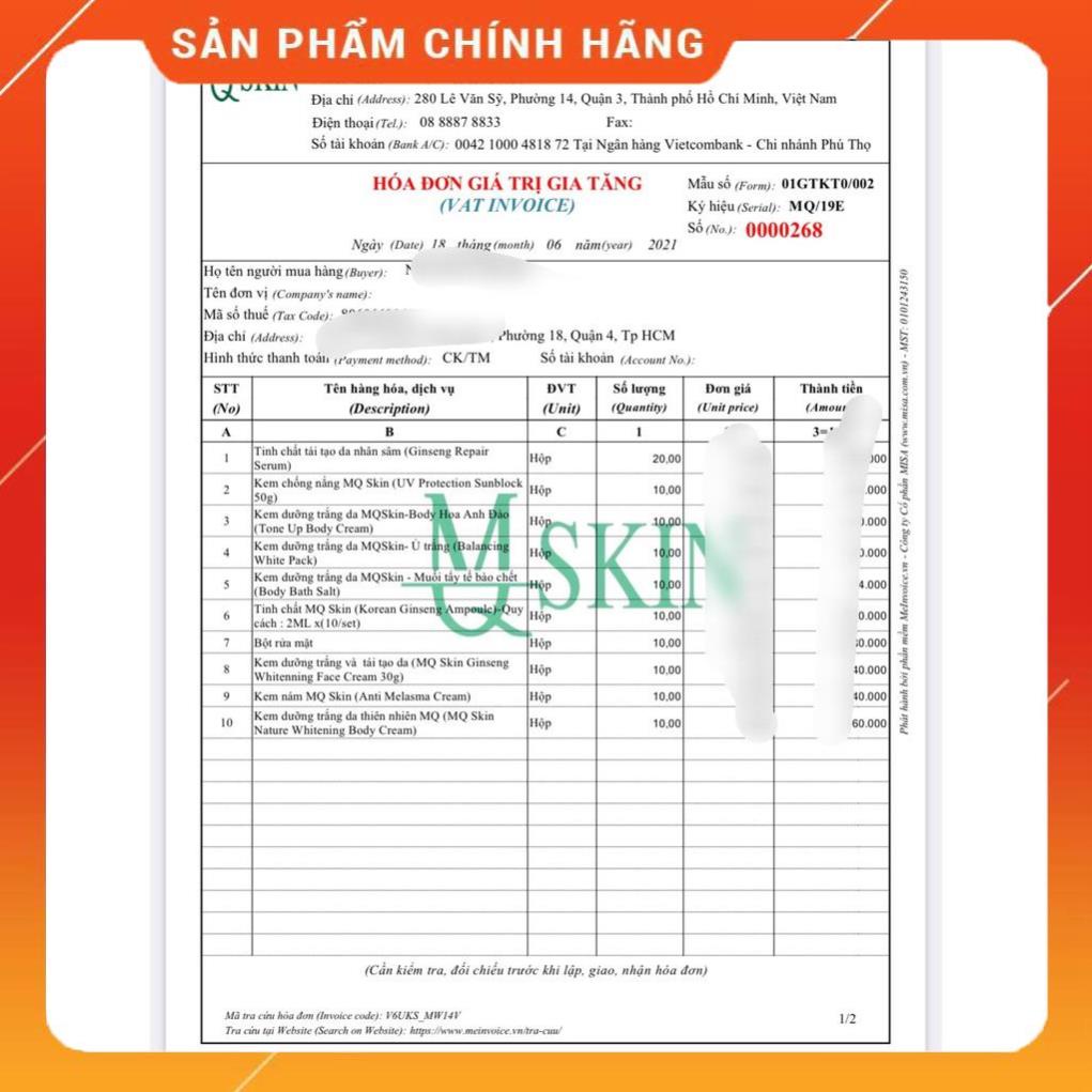 MQ SKIN Korean Ginseng Ampoule - Tinh Chất Serum giúp dưỡng căn bóng da | BigBuy360 - bigbuy360.vn