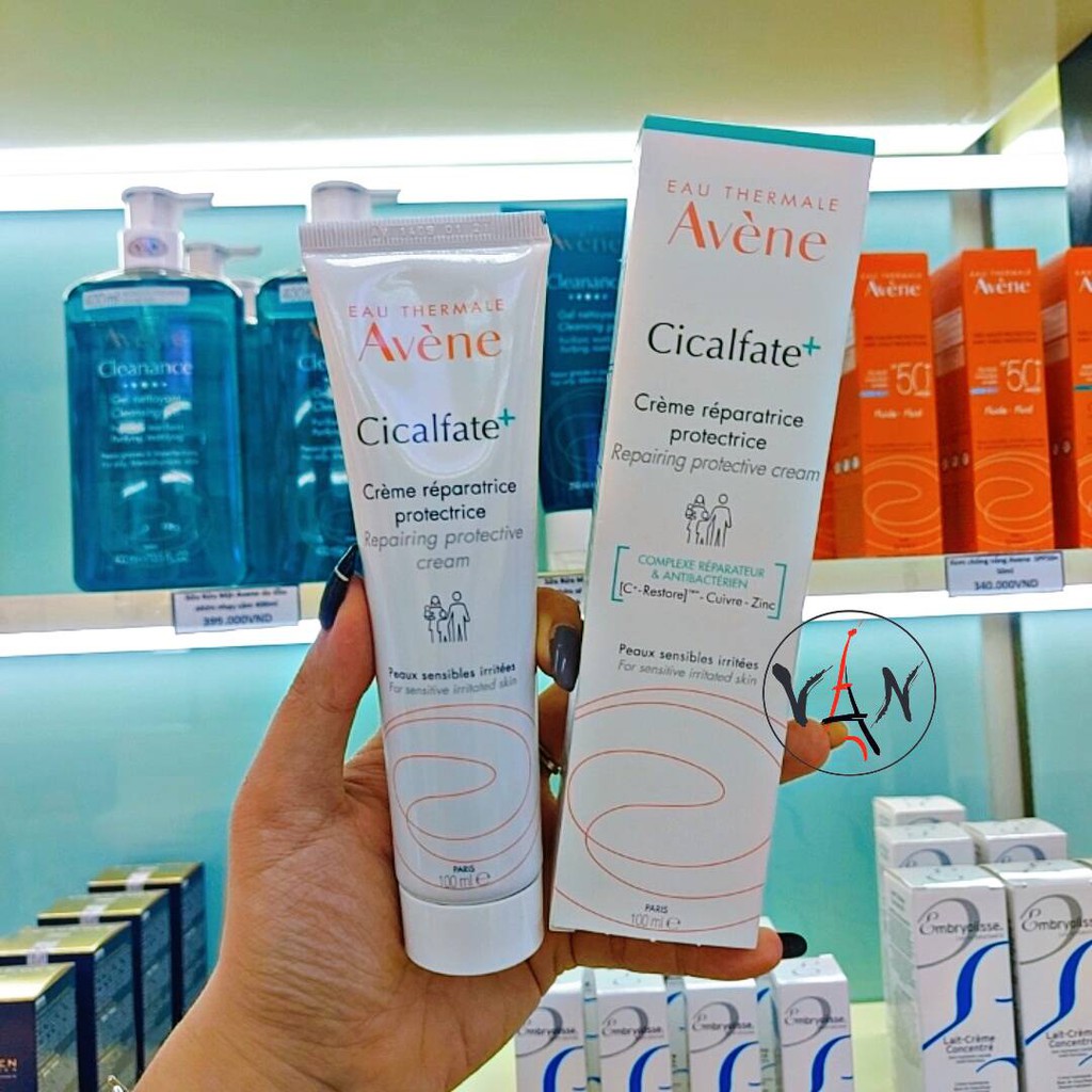 [ Avene] Kem phục hồi, liền sẹo cấp ẩm cho da avene cicalfate+ repairing protective cream 40ml &amp; 100ml