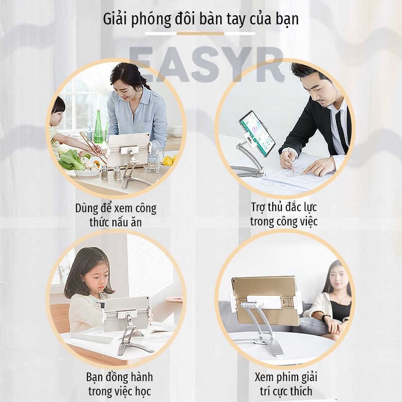 Giá Đỡ Ipad & Điện Thoại Treo Tường EASYR [FREESHIP] Tương Thích Với Thiết Bị 4~11inch, 100% Nhôm Siêu Bền | BigBuy360 - bigbuy360.vn