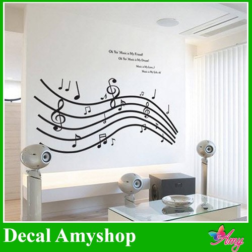 Decal dán tường Âm nhạc 2 - DKN004