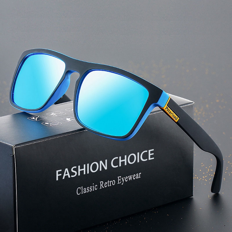 Sport / Fish QuikSilver Kính Râm Đen Tròng Phân Cực Hình Chữ Nhật Che Mắt Lái Xe Cho Nam / Nữ