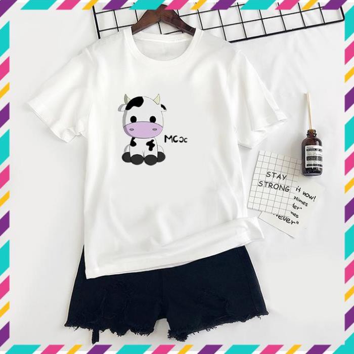 RẺ VÔ ĐỊCH- Áo phộng nam nữ hình con bò moo dễ thương độc lạ chất vãi dày mịn mát 231120204