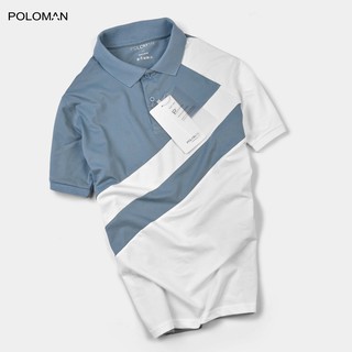 [17.6 Mua 2 giảm 6%] Áo POLO nam phối chéo MASTA vải cá sấu Cotton xuất xịn , chuẩn from - POLOMAN