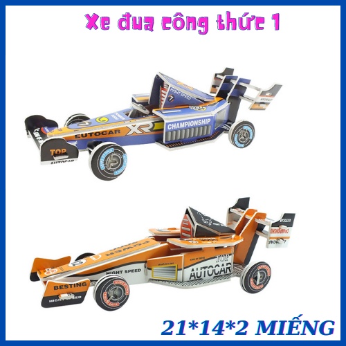Mô hình Xe Đua Công thức 1, Đồ chơi 3D cho bé 3-8 tuổi, kích thích sáng tạo, thông minh cho bé