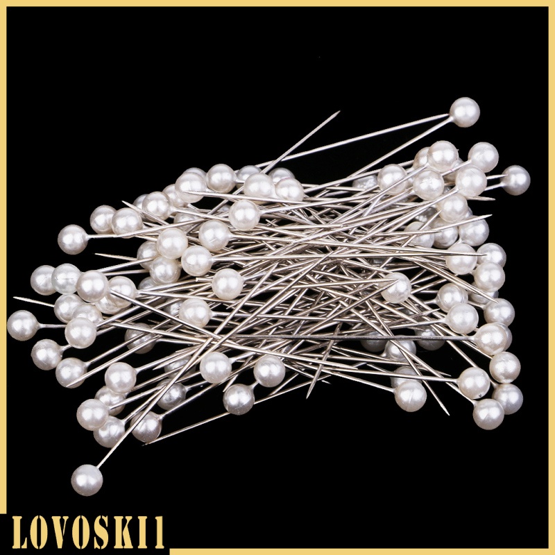 [LOVOSKI1]Boxed Pearl Head Pins Florist Craft Bouquet Handcraft Sewing Pins 1.5inch