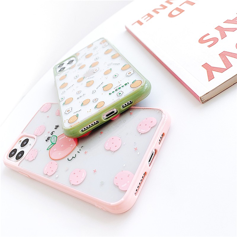 Ốp lưng iphone Orange & Peach viền màu 5/5s/6/6plus/6s/6splus/7/7plus/8/8plus/x/xr/xs/11/12/pro/max/plus/promax | BigBuy360 - bigbuy360.vn