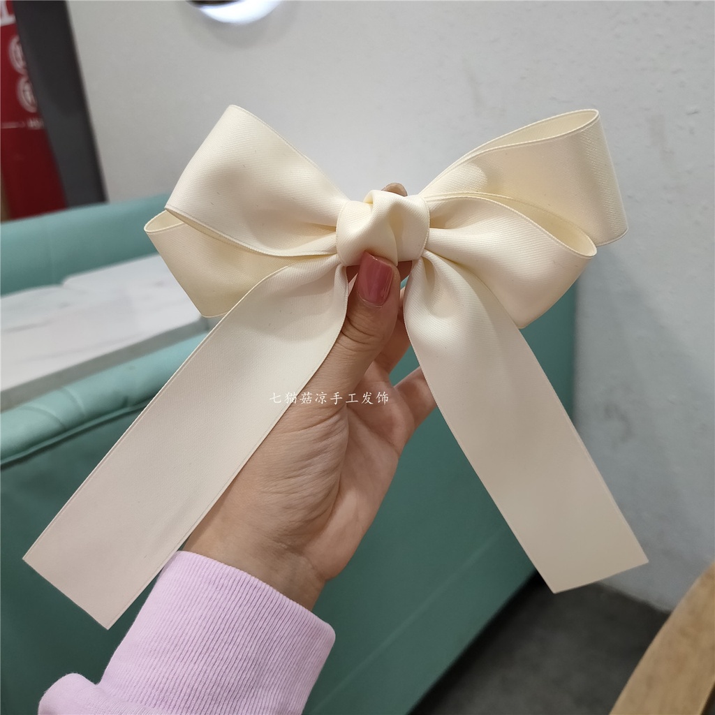 Kẹp tóc nơ kẹp tóc nữ tính nơ dài nhiều màu dễ thương - Y118