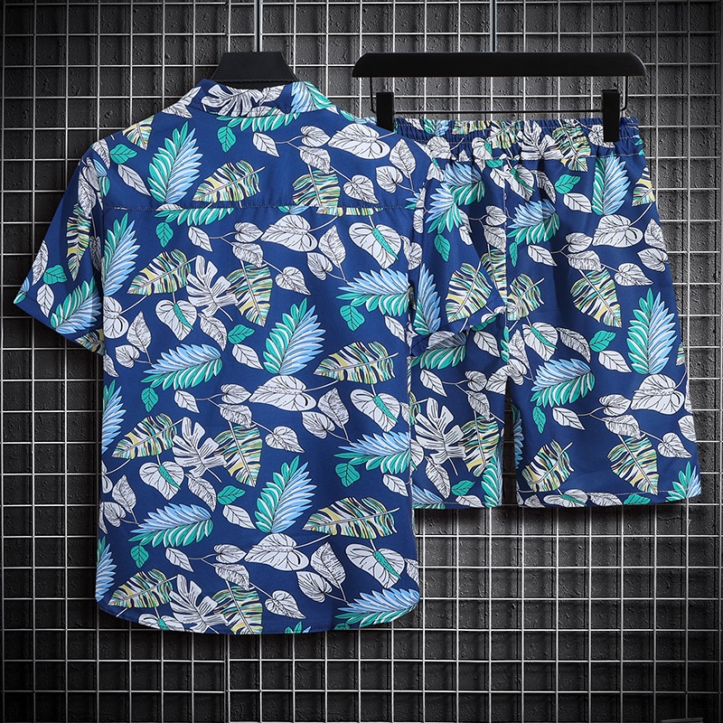 Bộ Áo Sơ Mi Polo Ngắn Tay + Quần Short Cá Tính Dành Cho Nam