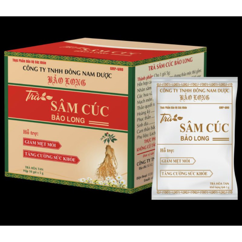 Trà Sâm Cúc Bảo Long (Dạng Hòa Tan) Hộp 10 gói