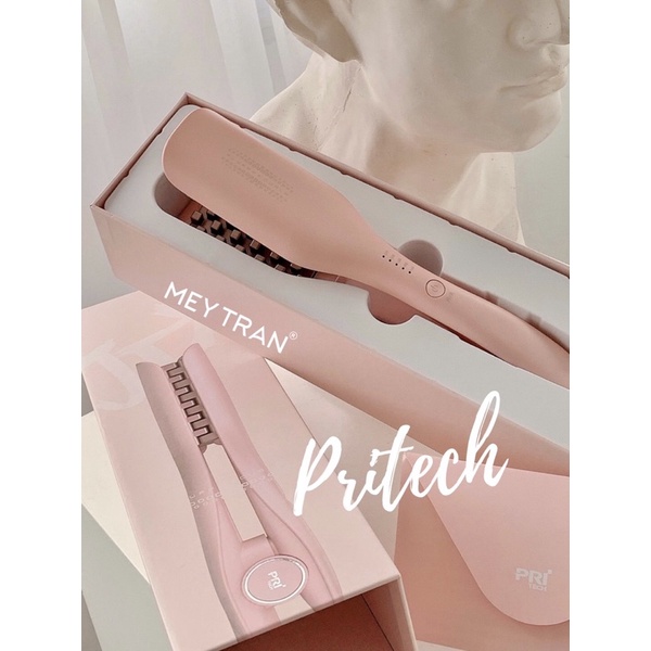 MÁY DẬP PHỒNG TÓC CHÂN VUÔNG ION KHÔNG LỘ VÂN  2IN1 PRITECH