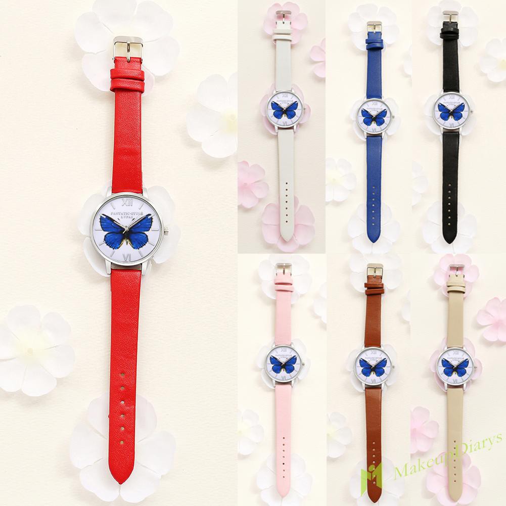 Đồng Hồ Lvpai Dây Da Hình Bướm Sang Trọng Cho Nữ