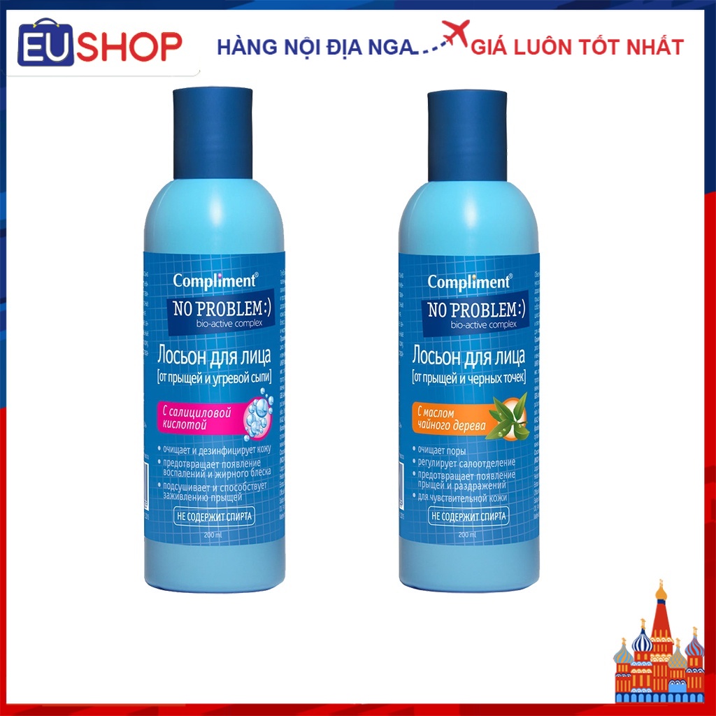 Toner Compliment No Problem giảm viêm, mụn 200ml