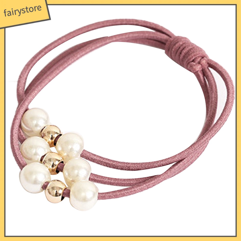 Dây Buộc Tóc Phối Hạt Ngọc Trai Giả Thời Trang Cho Nữ