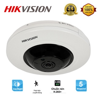 Camera ip bán cầu hikvision fisheye ds-2cd2955fwd-i siêu net 5mp,góc nhìn180°.h.265+,hàng rào ảo