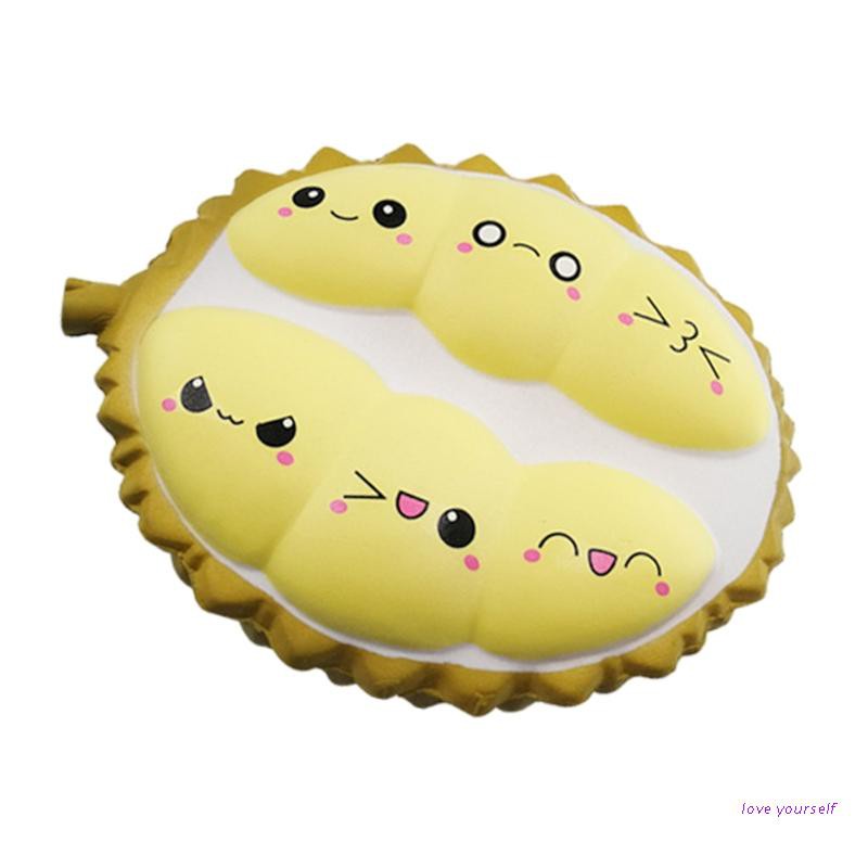 1 Bộ Đồ Chơi Squishy Hình Trái Sầu Riêng Hoạt Hình Tinh Tế