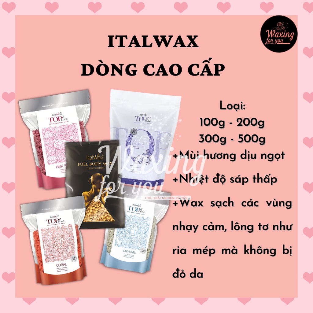 Sáp wax beans Italwax không nóng,hạt sáp tẩy lông,hàng chính hãng